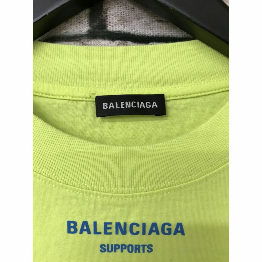 バレンシアガ★2018 WFPロゴプリントクルーネックTシャツ