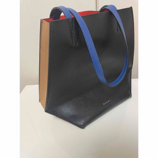 マルニ(Marni)のMARNI マルニ ポーチ付き バイカラー レザー ショルダー トート バッグ(トートバッグ)