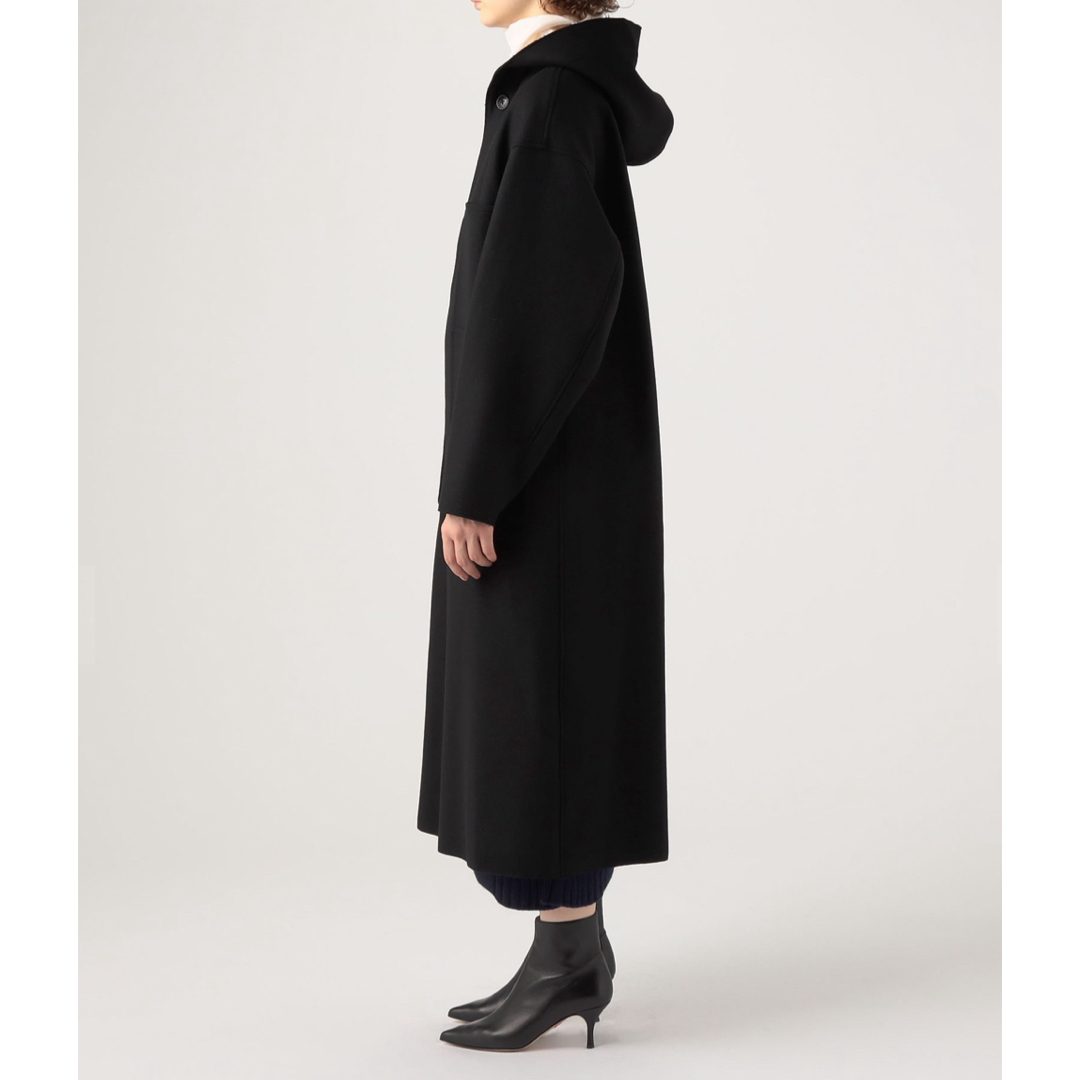 HYKE(ハイク)のHYKE HOODED WORK COAT BLACK サイズ2 レディースのジャケット/アウター(ロングコート)の商品写真