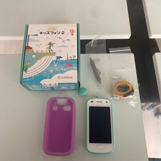 ソフトバンク(Softbank)の中古　キッズフォン2 ミント(スマートフォン本体)