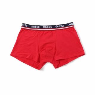 ゲス(GUESS)のSALE! GUESSゲス ロゴプレーンボクサーパンツ レッド Lサイズ(ボクサーパンツ)