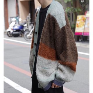 ヨーク(YOKE)のyoke 23AW MOHAIR BORDER CARDIGAN(カーディガン)