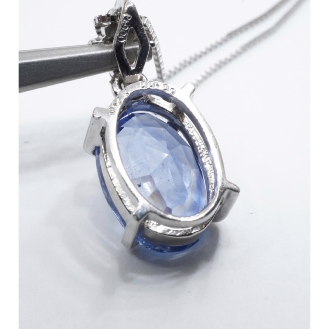 ☆天然 サファイア 3.14ct ☆ ダイヤモンド ネックレス プラチナ ☆天然 サファイア 3.14ct ☆ ダイヤモンド ネックレス プラチナ