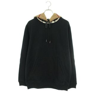 バーバリー(BURBERRY)のバーバリー  8045004 Checked Cotton Blend Hoodie  チェックコットンブレンドプルオーバーパーカー メンズ L(パーカー)