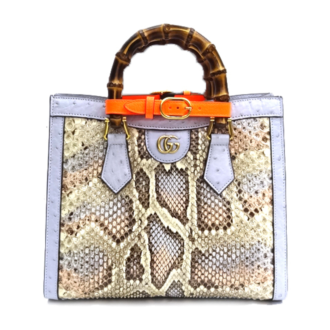 GUCCI - グッチ ダイアナ スモール トートバッグ パイソン GUCCI - グッチ ダイアナ スモール トートバッグ パイソン