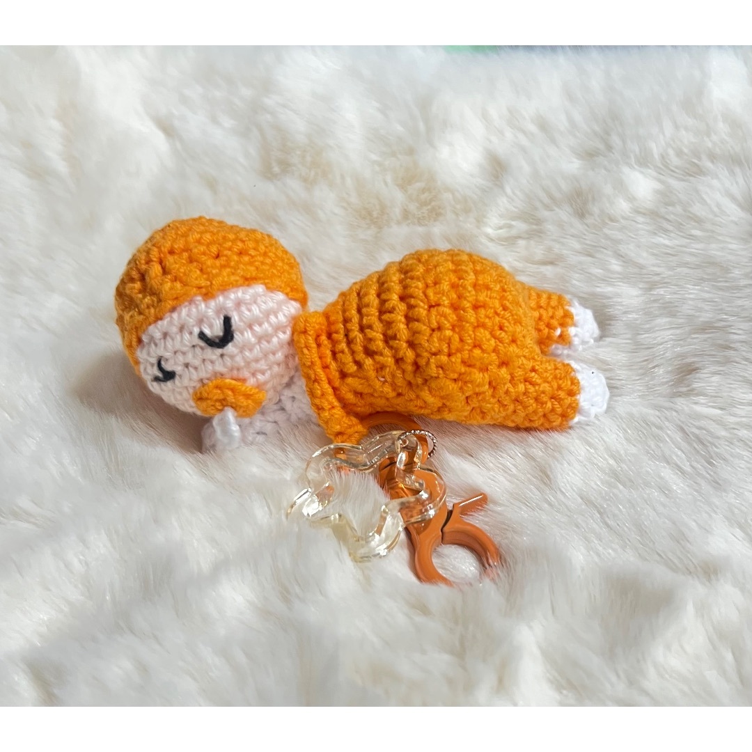 ハンドメイド キーホルダー 赤ちゃん ハンドメイドのファッション小物(バッグチャーム)の商品写真