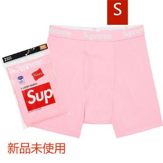 Supreme(シュプリーム)ヘインズ ボクサーブリーフパンツ　ブリーフピンクS(ボクサーパンツ)