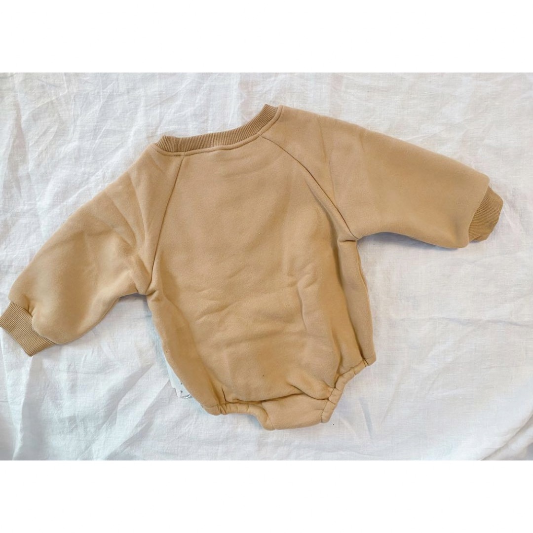 トナカイロンパース 帽子付き 裏起毛 90サイズ キッズ/ベビー/マタニティのキッズ服男の子用(90cm~)(その他)の商品写真