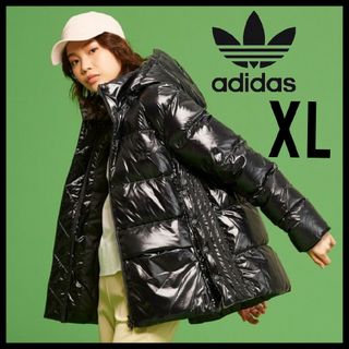 アディダス(adidas)の【大きいサイズ】adidas★ダウンジャケット★キルティングジャケット★黒★XL(ダウンジャケット)