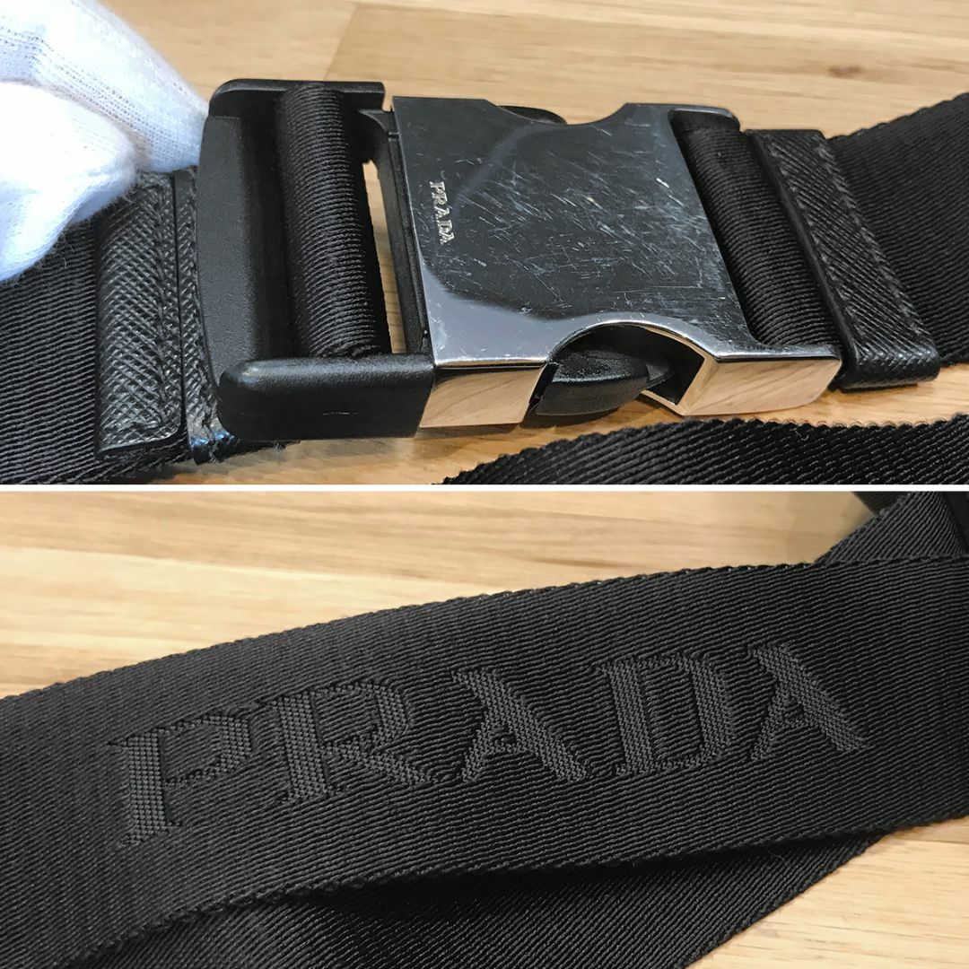 PRADA(プラダ)の超美品 プラダ ナイロン ボディバッグ ウエストバッグ ブラック メンズ 黒 メンズのバッグ(ボディーバッグ)の商品写真
