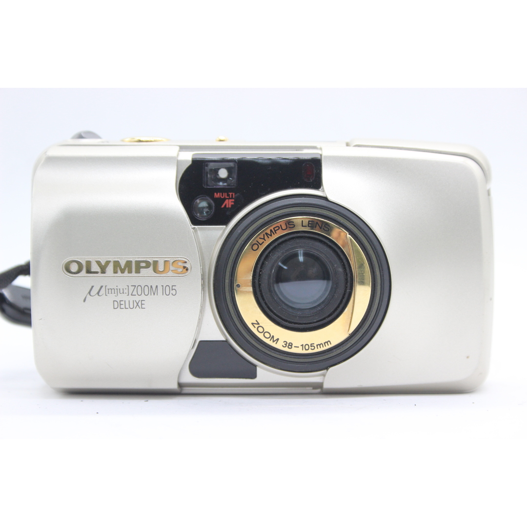 【返品保証】 オリンパス Olympus μ Zoom 105 Deluxe ゴールド Multi AF 38-105mm ケース付き コンパクトカメラ  s4409 スマホ/家電/カメラのカメラ(フィルムカメラ)の商品写真