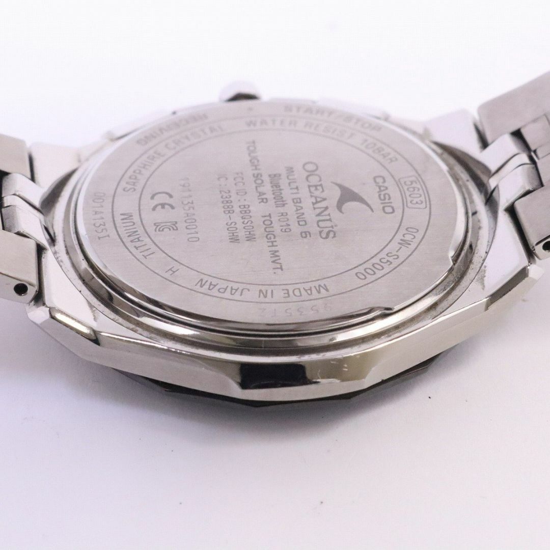 CASIO(カシオ)のカシオ オシアナス マンタ Bluetooth ソーラー電波 メンズ 腕時計 チタン 黒文字盤 OCW-S5000E-1AJF メンズの時計(腕時計(アナログ))の商品写真