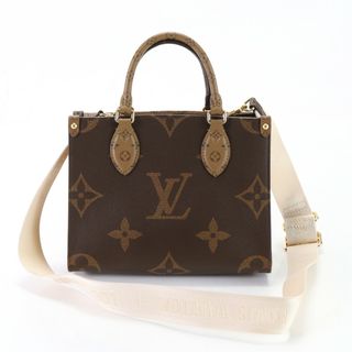 ルイヴィトン(LOUIS VUITTON)の未使用 現行品 ヴィトン RFID モノグラム リバース オンザゴー PM 2WAY ショルダーバッグ 斜め掛け ハンド 本革 レディース EEM E26-1(ショルダーバッグ)