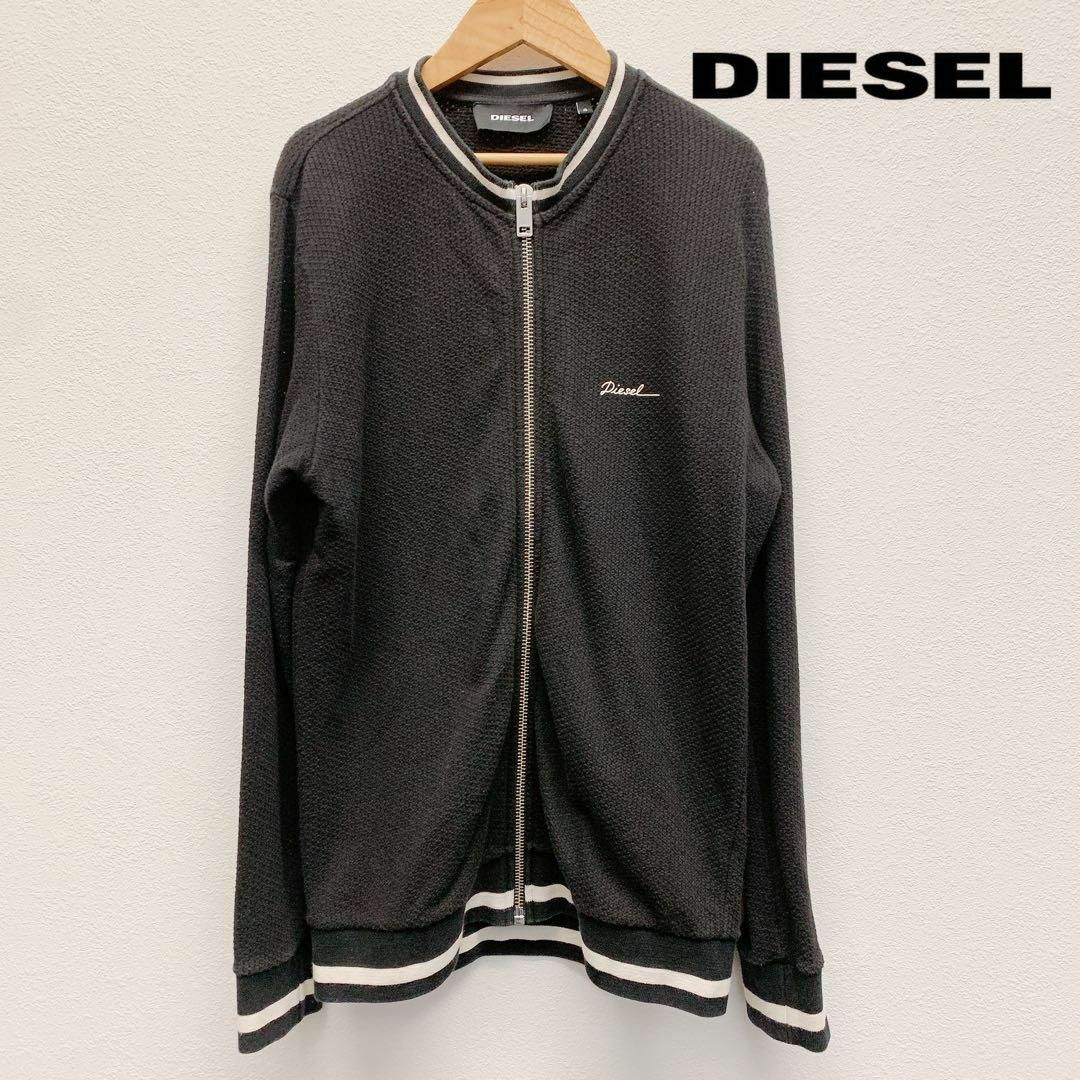 DIESEL(ディーゼル)の2729　DIESEL　ディーゼル　ジップアップ　ニット　セーター　ブラック メンズのトップス(ニット/セーター)の商品写真