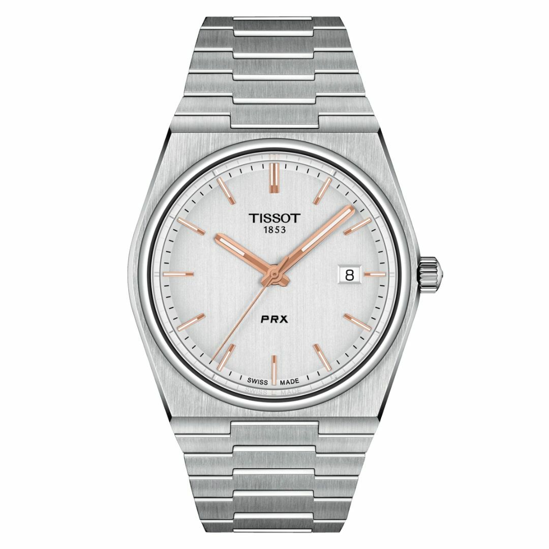ティソ tissot PRX ホワイト文字盤 クォーツ クロノグラフ腕時計