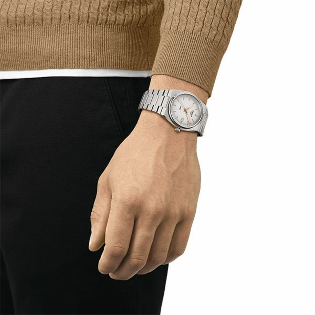 ティソ tissot PRX ホワイト文字盤 クォーツ クロノグラフ腕時計