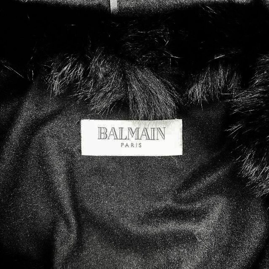 BALMAIN(バルマン)の美品 バルマン BALMAIN カシミヤ ファー ケープ ポンチョ /ME12 レディースのジャケット/アウター(ポンチョ)の商品写真