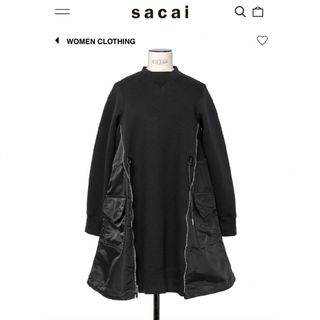 サカイ(sacai)の専用　sacai サカイ スウェットワンピース MA-1(ひざ丈ワンピース)