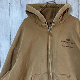 カーハート(carhartt)のcarhartt カーハート アクティブパーカー 4XL 刺繍ロゴ ワンポイント(ブルゾン)