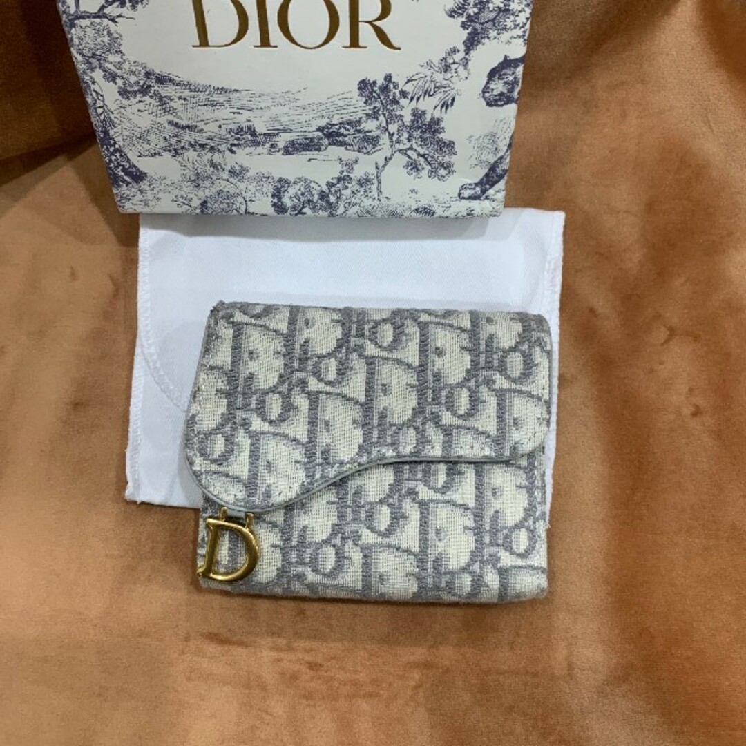 新作人気 Christian Dior ディオール SADDLE ロータスウォレット