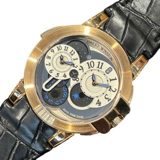 ハリーウィンストン(HARRY WINSTON)の　ハリーウィンストン HARRY WINSTON オーシャン  デュアルタイム OCEATZ44RR001 ネイビー K18ピンクゴールド メンズ 腕時計(その他)