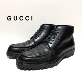 グッチ(Gucci)の☆良品 グッチ ラグソール 6ホール レザー レースアップ ブーツ イタリア製(ブーツ)