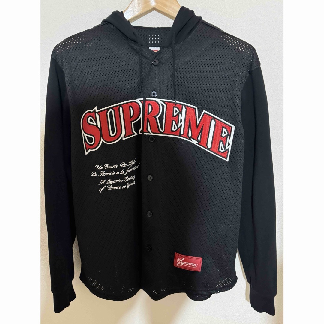 Supreme(シュプリーム)のsupreme mesh hooded baseball jersey メンズのトップス(パーカー)の商品写真