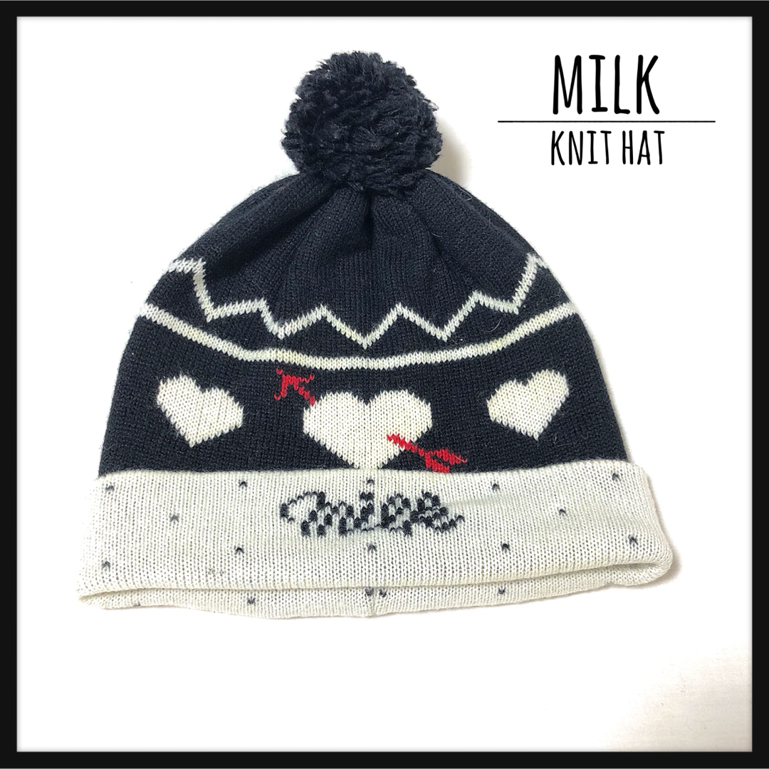 【売り尽くし】ミルク/レアニット帽 レディースの帽子(ニット帽/ビーニー)の商品写真