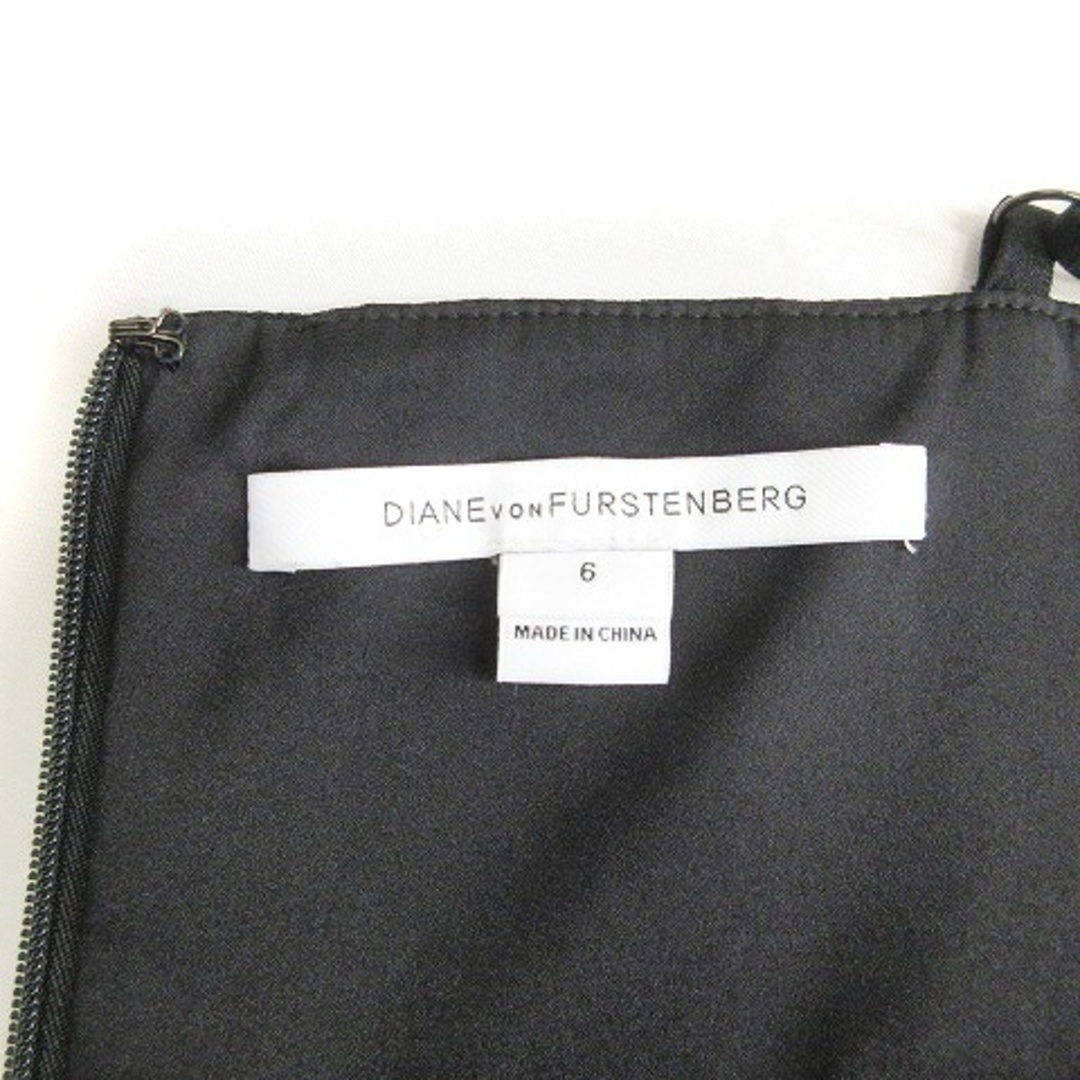 DIANE von FURSTENBERG(ダイアンフォンファステンバーグ)のダイアンフォンファステンバーグ キャミワンピース ひざ丈 ブラック 黒 6 L位 レディースのワンピース(ひざ丈ワンピース)の商品写真