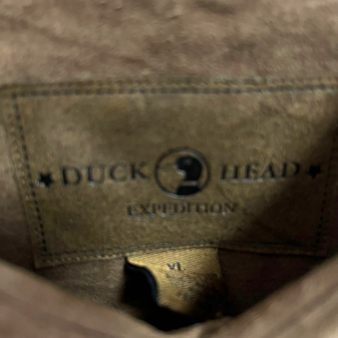 アメリカ古着 DUCK HEAD ゆるだぼオーバーサイズフェイクスエードシャツ茶 メンズのトップス(シャツ)の商品写真