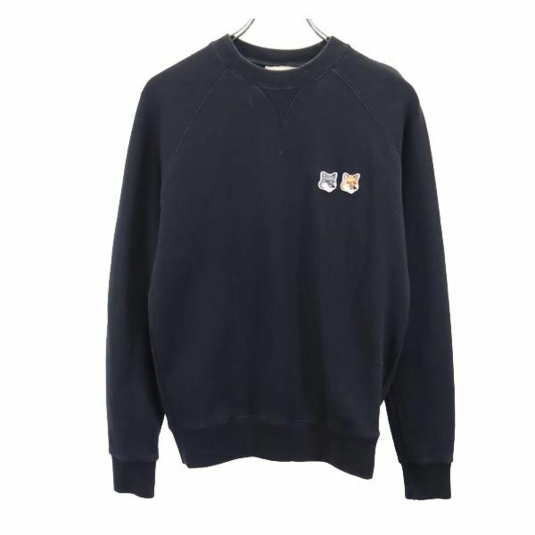 MAISON KITSUNE'(メゾンキツネ)のメゾンキツネ 長袖 スウェット トレーナー XXS 黒 MAISON KITSUNE メンズ 古着 【231212】 メンズのトップス(スウェット)の商品写真