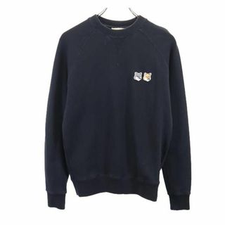 メゾンキツネ(MAISON KITSUNE')のメゾンキツネ 長袖 スウェット トレーナー XXS 黒 MAISON KITSUNE メンズ 古着 【231212】(スウェット)