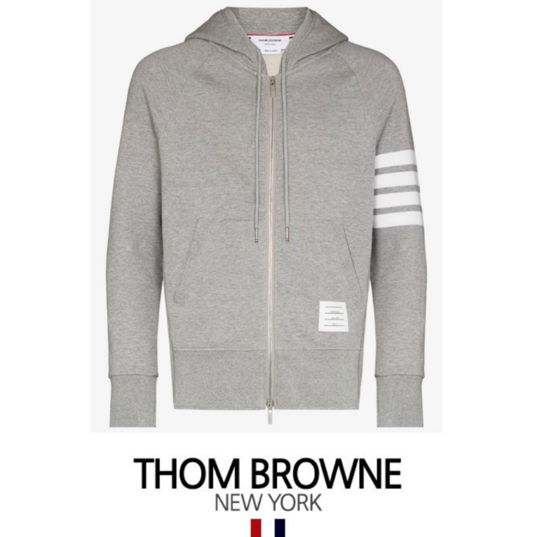 THOM BROWNE(トムブラウン)のthom browne グレーパーカー 4BAR メンズのトップス(パーカー)の商品写真