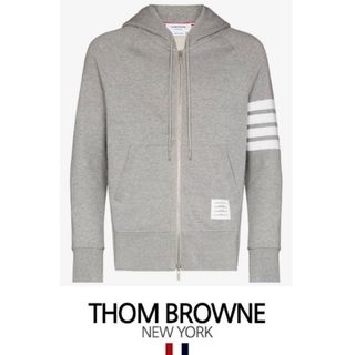 トムブラウン(THOM BROWNE)のthom browne グレーパーカー 4BAR(パーカー)