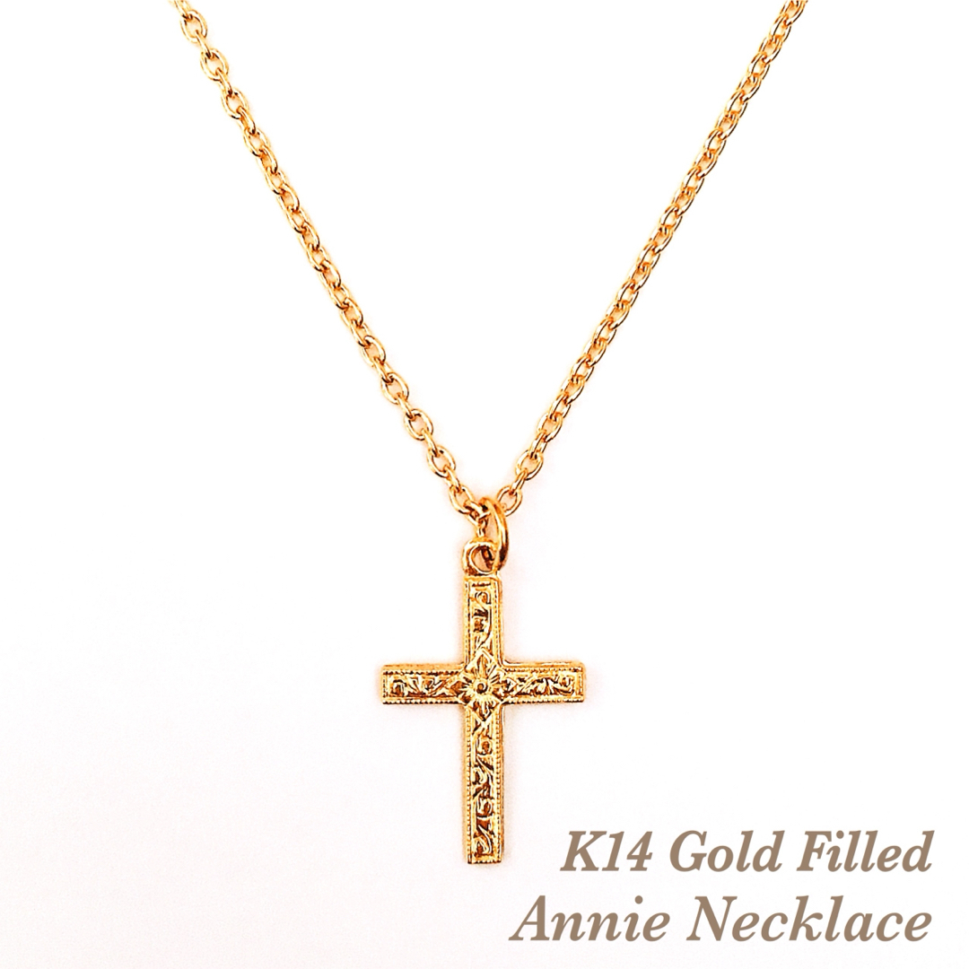 K14GF ゴールドフィルド ネックレス・クロス・十字架・14金GF・新品 ／ メンズのアクセサリー(ネックレス)の商品写真