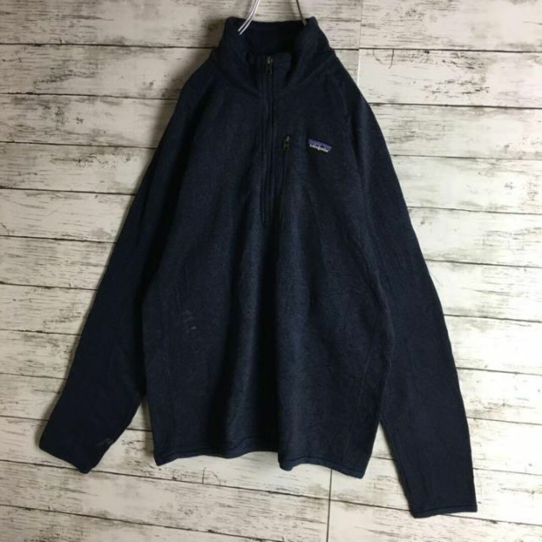 patagonia(パタゴニア)の【人気定番】パタゴニア☆ロゴ入りハーフジップトップス　薄手　紺　793 メンズのジャケット/アウター(ブルゾン)の商品写真