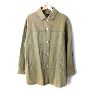 ザラ(ZARA)のザラ カバーオール ジャケット コットン100% アウター レディース Mサイズ カーキ ZARA(その他)