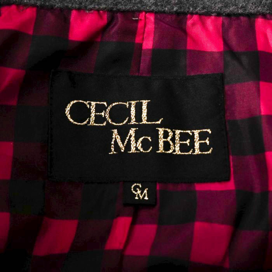 CECIL McBEE(セシルマクビー)のセシルマクビー ピーコート ショートコート ウール混 アウター レディース Mサイズ グレー CECIL McBEE レディースのジャケット/アウター(ピーコート)の商品写真