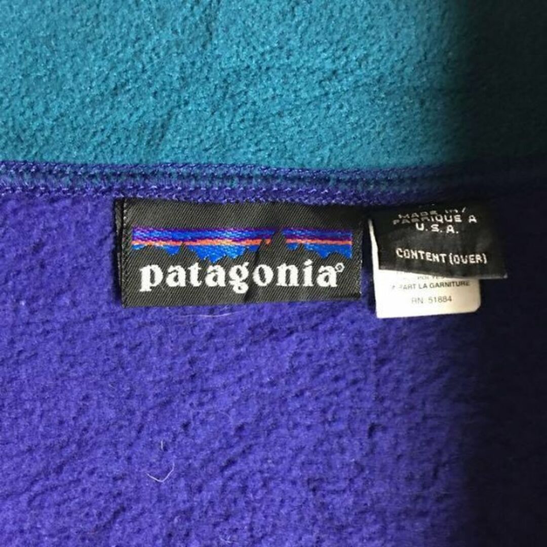 patagonia(パタゴニア)の【人気】パタゴニア☆ロゴ＆刺繍入りハーフジップフリース　人気パープル　798 メンズのジャケット/アウター(ブルゾン)の商品写真