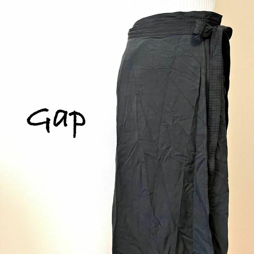 GAP(ギャップ)のギャップ　ラップスカート　巻きスカート【XS】ウエストリボン　カフェ風 レディースのスカート(ロングスカート)の商品写真