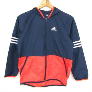 アディダス(adidas)のアディダス ナイロンジャケット ジップアップパーカー アウター キッズ 男の子用 150サイズ ネイビー adidas(ジャケット/上着)