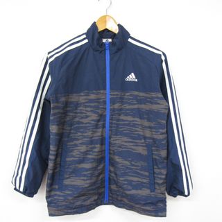 アディダス(adidas)のアディダス ナイロンジャケット ジャンパー アウター キッズ 男の子用 150サイズ ネイビー adidas(ジャケット/上着)