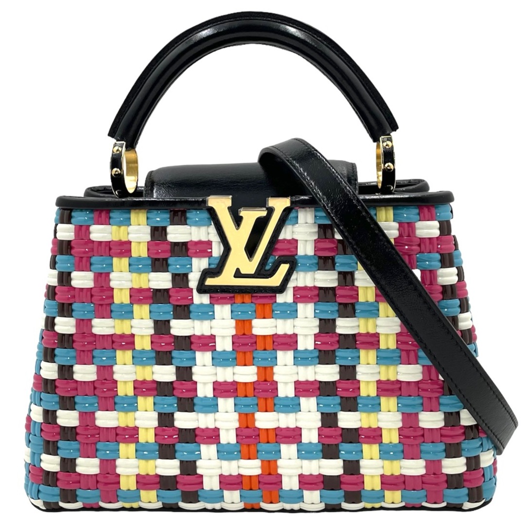 VIBRATOヴィトンバッグLOUIS VUITTON ルイヴィトン 2WAY カプシーヌBB ショルダーバッグ ハンドバッグ 肩掛け 斜め掛け M22270 コーティングキャンバス  レザー   マルチカラー ブラック 黒 ゴールド金具 レディース 人気 美品【品】