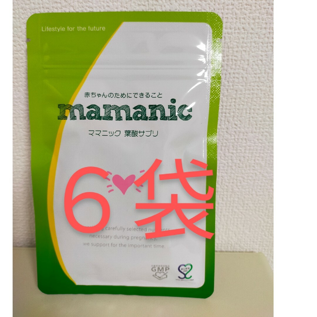 ー販売単位【即日発送】ママニック　6袋　葉酸　サプリ　産前　産後