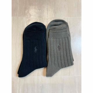 ラルフローレン(Ralph Lauren)のRALPH LAUREN ラルフローレン ソックス 靴下 2足セット 黒 カーキ(ソックス)