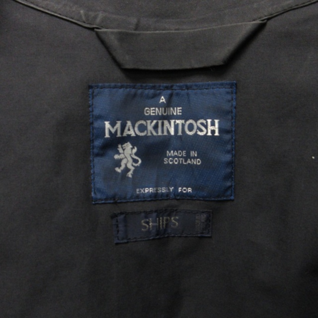 MACKINTOSH(マッキントッシュ)のマッキントッシュ ゴム引きステンカラーコート アウター ラバー 黒 36 約M レディースのジャケット/アウター(トレンチコート)の商品写真