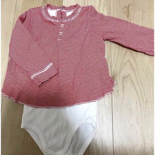 プチバトー(PETIT BATEAU)のプチバトー 3m ロンパース　80(ロンパース)