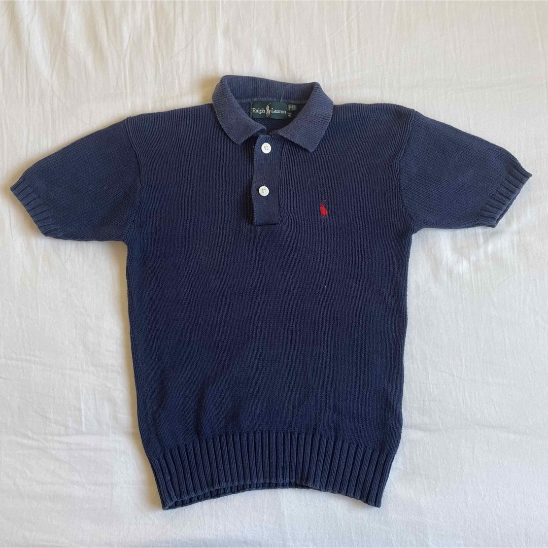 POLO RALPH LAUREN(ポロラルフローレン)の【vintage】90s Polo Ralph Lauren ニット　ポロシャツ レディースのトップス(ポロシャツ)の商品写真