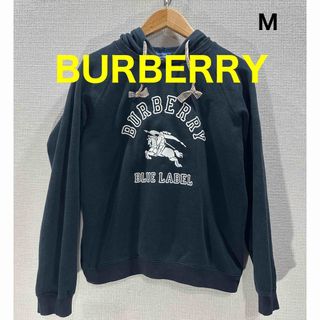 バーバリーブルーレーベル(BURBERRY BLUE LABEL)のバーバリーブルーレーベル  ホースロゴ  パーカー  ノバチェック紐  ネイビー(パーカー)