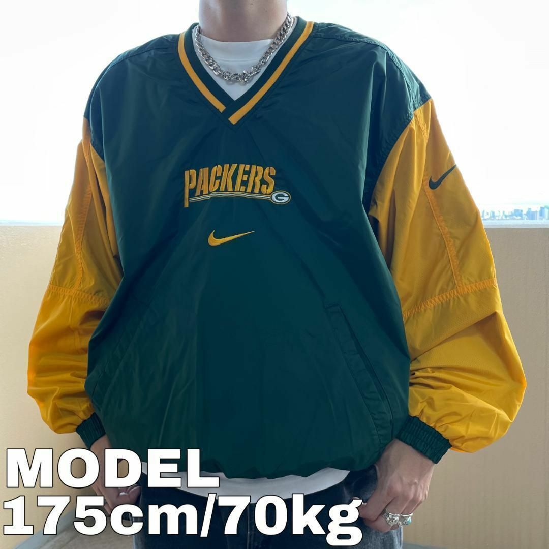 NIKE - NIKE ナイキ パッカーズ センタースウッシュ 刺繍ナイロン
